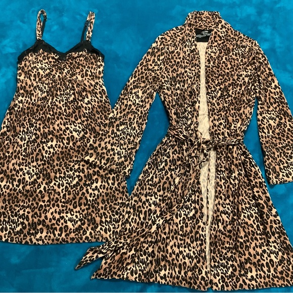 Soma Animal Print 2 pc Chemise XS Robe S/M - Picture 10 of 16